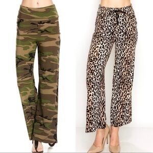 Camouflage Fold over Top Pants